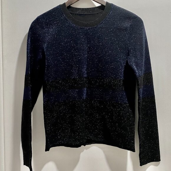 Tory Burch Chic Wool Metallic Basic Office Quiet Luxury Knit Whimsigoth Event M - Picture 1 of 8